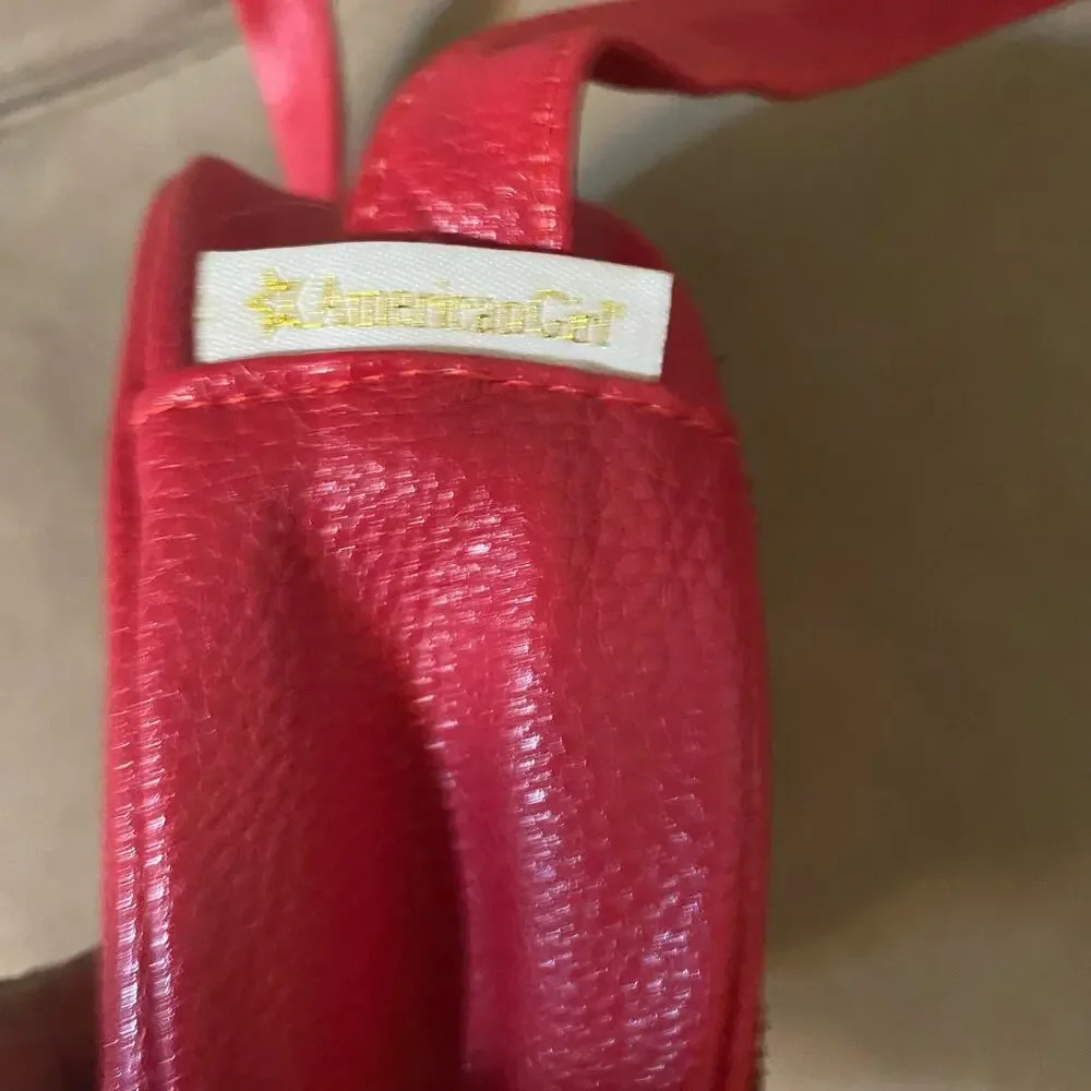 American Girl Red & Gold Sequined Star Round Girl’s Crossbody Bag Purse